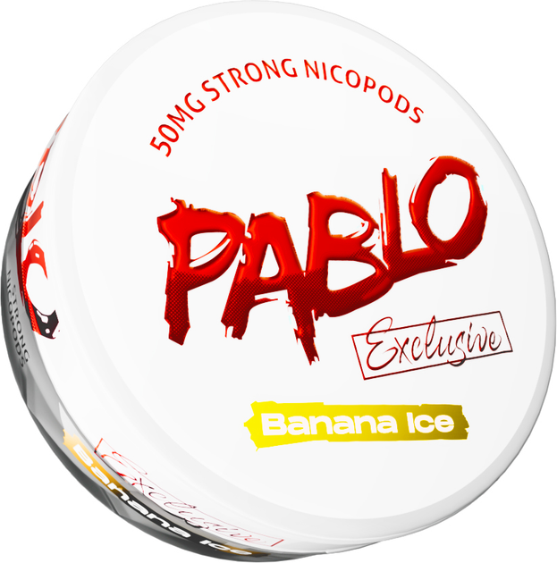 Безтабачные никотиносодержащие паучи Pablo Exclusive Banana ice ...