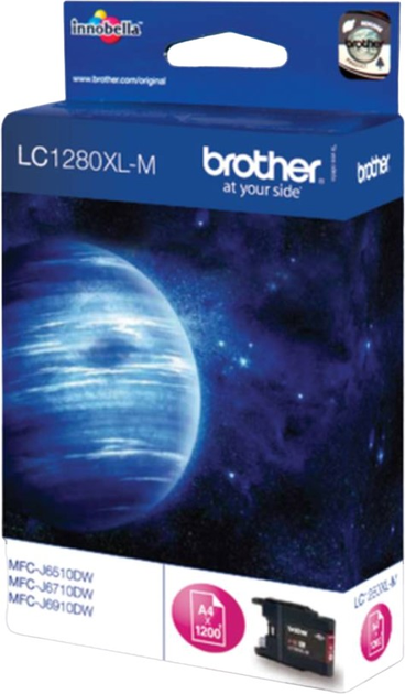 Чорнило Brother LC1280 M Ink для MFC-J6510DW/J6710DW/J6910DW 1200 аркушів Magenta (4977766694063) - зображення 1