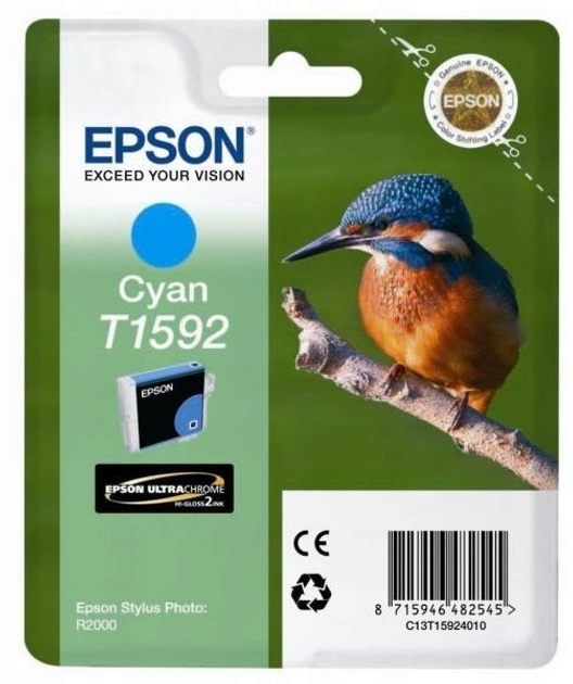 Картридж Epson T1592 SP-R2000 Cyan 17 ml (8715946482545) - зображення 1