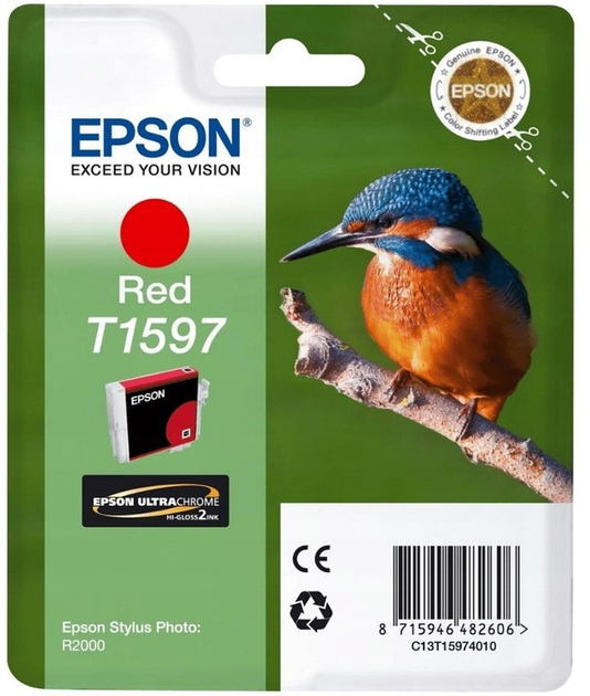 Картридж Epson T1597 SP-R2000 Red 17 ml (8715946482606) - зображення 1