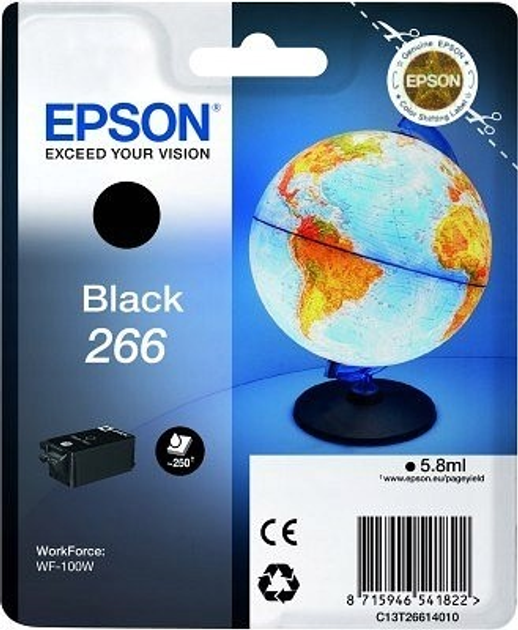 Tusze do drukarek Epson T266 Black 6 ml (8715946541822) - obraz 1