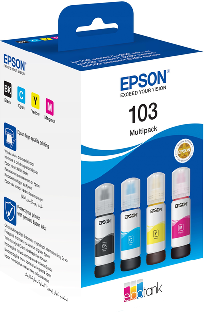 Чорнильниця Epson EcoTank 103 4-colour Multipack 65 ml (8715946701271) - зображення 1