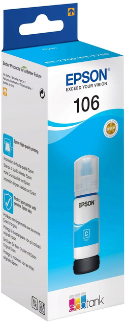 Чорнильниця Epson EcoTank 106 Cyan 70 ml (8715946643311) - зображення 1