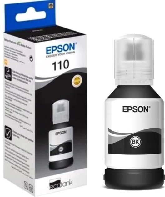 Tusz Epson EcoTank 110 Pigment black 120 ml (8715946662213) - obraz 1