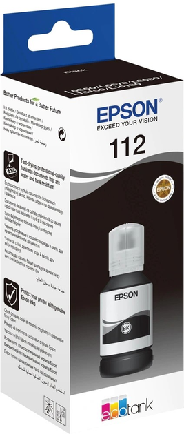 Tusz Epson EcoTank 112 Pigment black 127 ml (8715946674742) - obraz 1