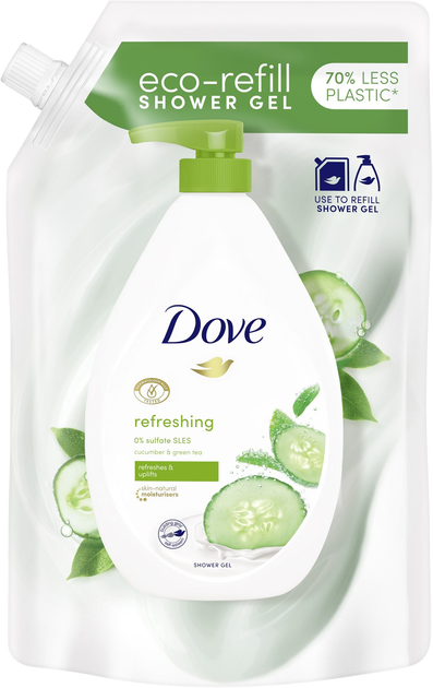 Krem-żel pod prysznic Dove Refreshing Gel De Bano Recarga 720 ml (8720181148187) - obraz 1