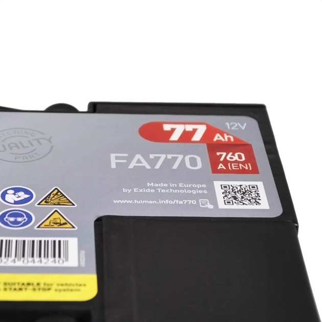 Аккумулятор автомобильный FULMEN Formula Xtreme (L3) 77Ah 760A R+ - изображение 6