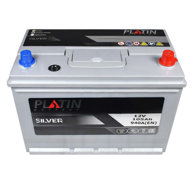 Автомобільний акумулятор PLATIN Silver Asia SMF 105Ah 940A R+ (N70) н.к. - зображення 2