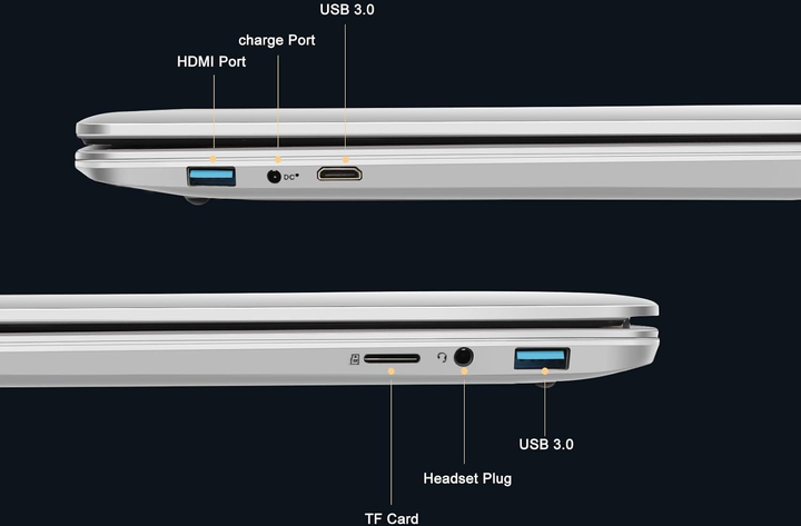 Ноутбук 14" WOZIFAN W5 Intel N4020 RAM 6GB eMMC 64GB Win11 Алюмінієвий корпус (UKR) Б/В - зображення 5