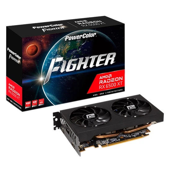 Видеокарта AMD Radeon RX 6500 XT 4GB GDDR6 Fighter (AXRX 6500 XT 4GBD6-DH/OC) - Фото 11 Видеокарта AMD Radeon RX 6500 XT 4GB GDDR6 Fighter (AXRX 6500 XT 4GBD6-DH/OC) - изображение 11