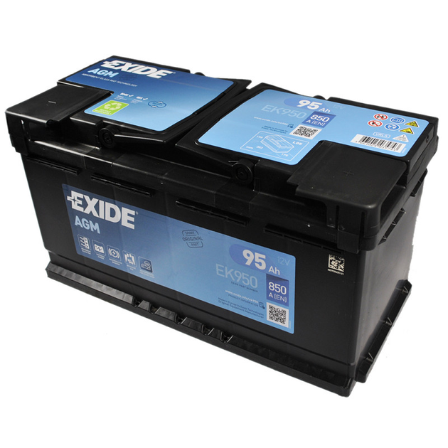 Аккумулятор автомобильный EXIDE Start-Stop AGM 95Аh 850A R+ - изображение 2
