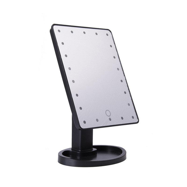 Косметическое зеркало Large 22 с LED подсветкой Black (kz014) – фото ...