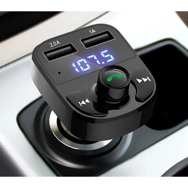 Автомобільний FM модулятор CAR X8 Трансмітер Bluetooth до машини 2 USB 2.0A/1.1A Чорний - Фото 5 Автомобільний FM модулятор CAR X8 Трансмітер Bluetooth до машини 2 USB 2.0A/1.1A Чорний - зображення 5