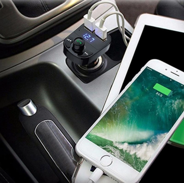 Автомобільний FM модулятор CAR X8 Трансмітер Bluetooth до машини 2 USB 2.0A/1.1A Чорний - Фото 9 Автомобільний FM модулятор CAR X8 Трансмітер Bluetooth до машини 2 USB 2.0A/1.1A Чорний - зображення 9