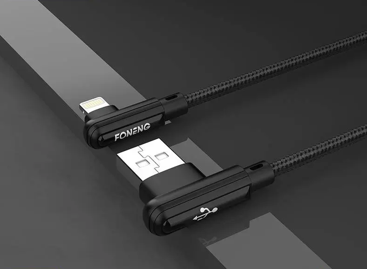 Кабель Foneng X70 1M 90-degree Angle Gaming Cable (3A) iPhone - изображение 2