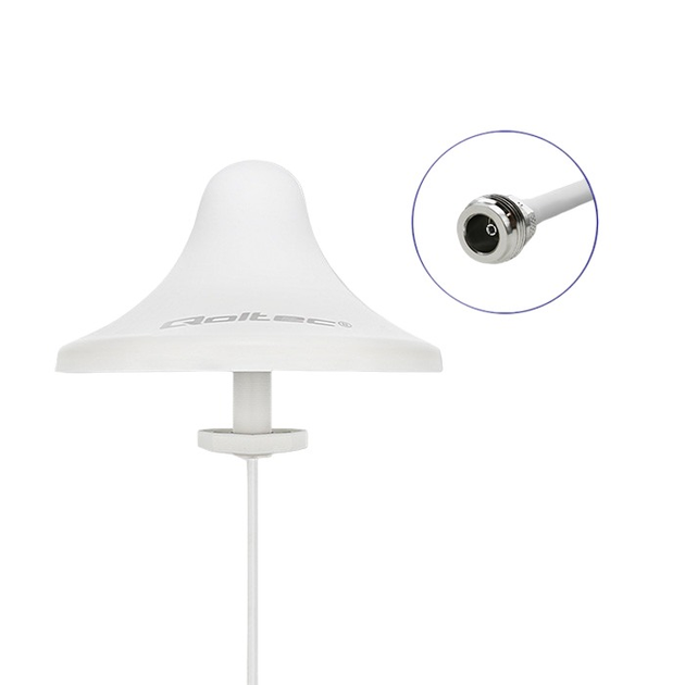 Antena Qoltec Wi-Fi 2.4/2.5GHz 5 dBi Biały/Niebieski (5901878570365) - obraz 5