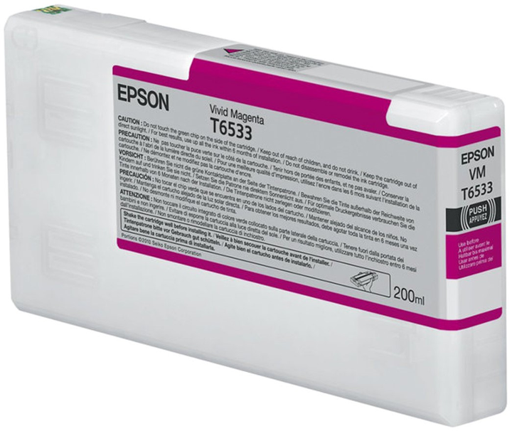 Tusz Epson T6533 200 ml Vivid Magenta (10343877634) - obraz 1