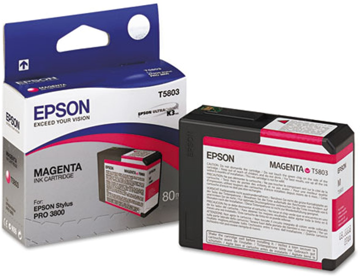 Tusz Epson T5803 UltraChrom K3 80 ml Magenta (10343858794) - obraz 1