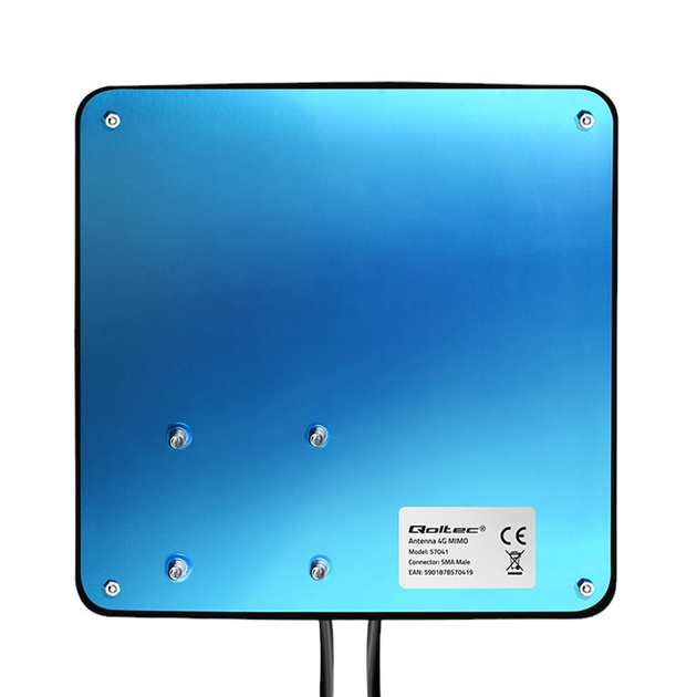 Антена всеспрямована Qoltec 4G LTE DUAL MIMO booster 35 dBi Black (5901878570419) - зображення 3