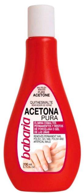 Zmywacz do paznokci Babaria Pure Acetone Enamels And Permanent Gels 200 ml (8410412000055) - obraz 1