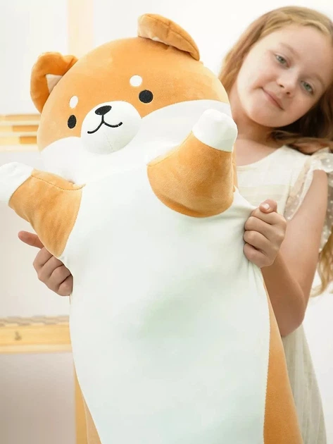М'яка іграшка подушка Обіймашка My Kigu Собака Коргі Батон Антистрес Коричнева 100 см (9042) - зображення 6