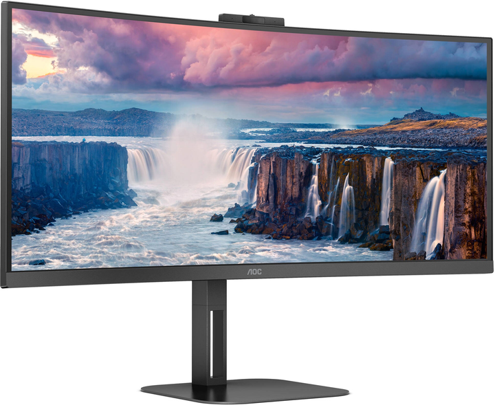 Монітор 34 AOC 100 Гц вигнутий VA HDMI DP USB-C (CU34V5CW/BK) - зображення 3