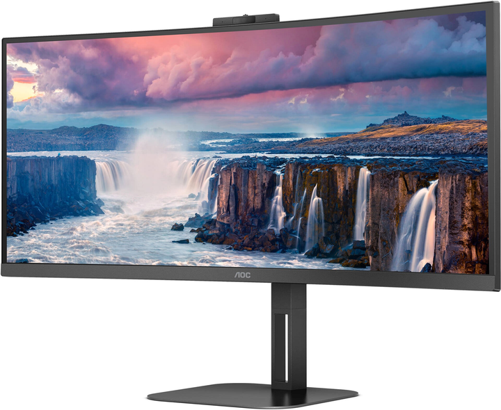 Монітор 34 AOC 100 Гц вигнутий VA HDMI DP USB-C (CU34V5CW/BK) - зображення 5