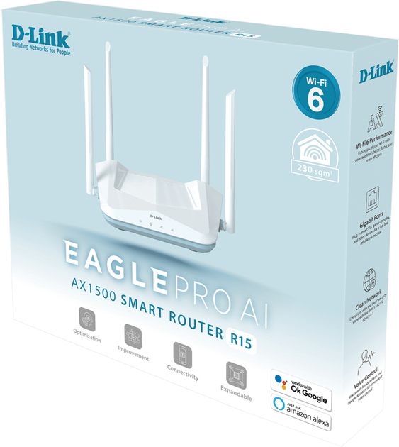 Router D-Link R15 AX1500 Smart (0790069459573) - obraz 3
