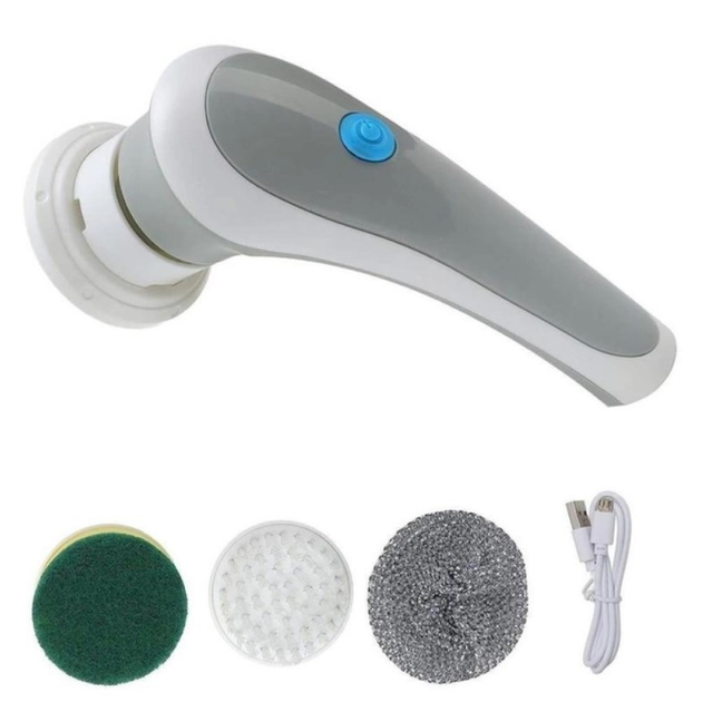 Аккумуляторная щетка для мытья со сменными насадками Electric Cleaning Brush - изображение 3