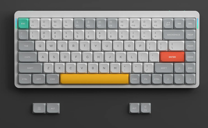 Беспроводная механическая клавиатура NuPhy Air75 V2 / Gateron Low-profile Blue 2.0 / Color - Ionic White / Hot-Swappable, RGB, ANSI US - изображение 4