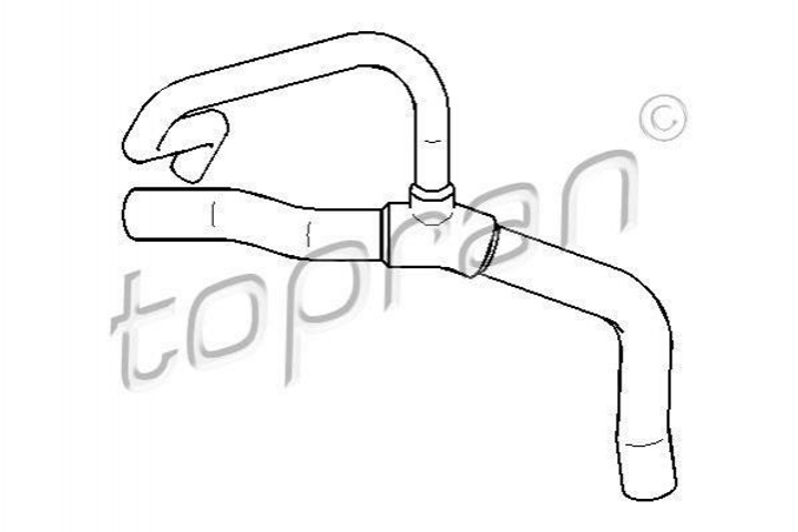 Патрубки системы охлаждения TOPRAN / HANS PRIES 700503 Renault Kangoo, Clio 7700834887 - изображение 1