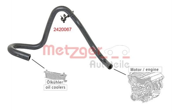 Патрубки системи охолодження METZGER 2420067 Volkswagen Crafter - зображення 1