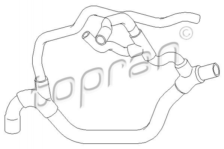 Патрубки системы охлаждения TOPRAN / HANS PRIES 700509 Renault Clio, Kangoo 7700414122 - изображение 1