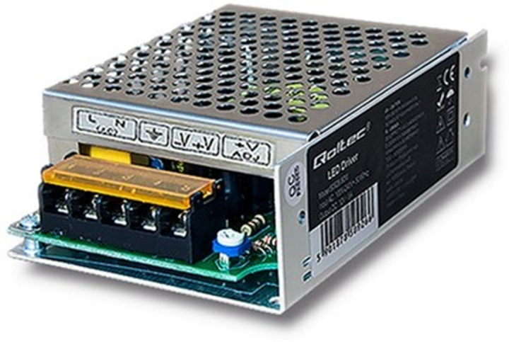 Імпульсний блок живлення Qoltec LED IP20 60 Вт 12В 5А (50926) (5901878509266) - зображення 1