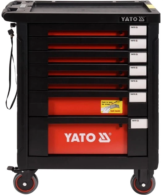 Візок для інструменту YATO 5 лотків на 4 колесах 7 шуфляд 980 х 770 х 465 мм (YT-55290) - зображення 7