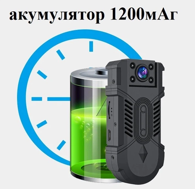 Мини-камера MD32 поворотный объектив датчик движения 1200 мАч угол обзора 140 град - изображение 6