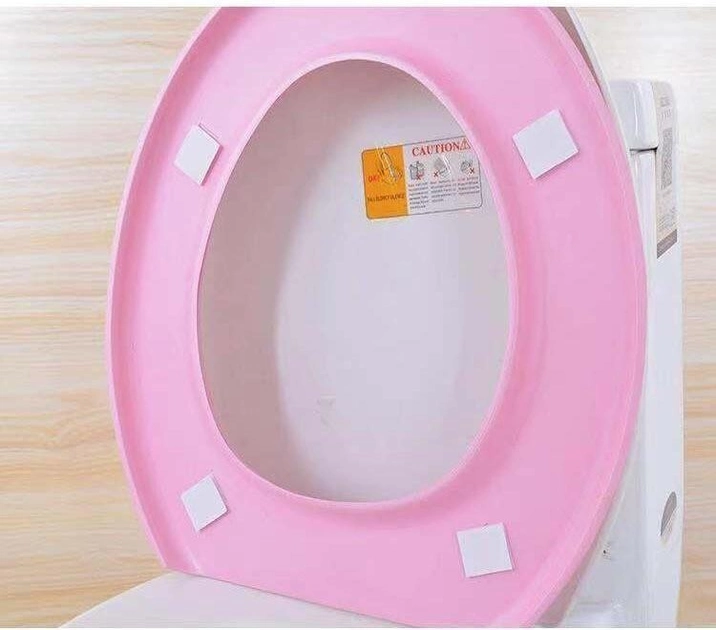 Накладка на унитаз мягкая для сиденья на крышку унитаза Розовая (O3-02537.pink) - изображение 2