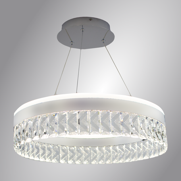 Керована світлодіодна люстра CARINA&nbsp;90W R-APP-500x1200-CHROME/CLEAR-220-IP20 - зображення 2
