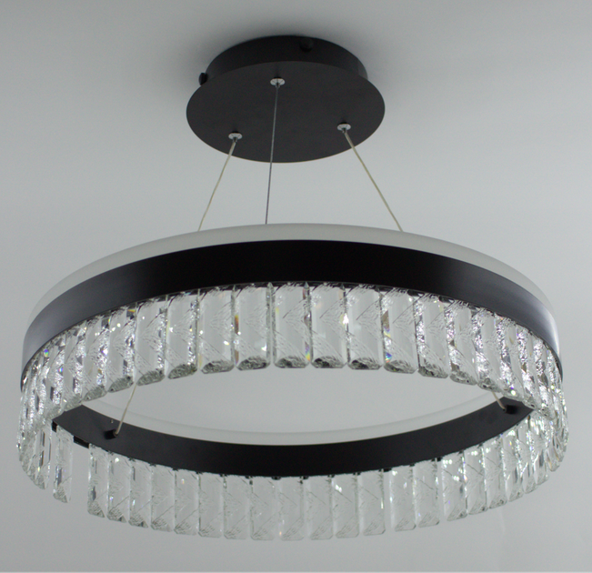Керована світлодіодна люстра Esllse CARINA 90W R-APP-500x1200-BLACK/CLEAR-220-IP20 - Фото 2 Керована світлодіодна люстра Esllse CARINA 90W R-APP-500x1200-BLACK/CLEAR-220-IP20 - зображення 2