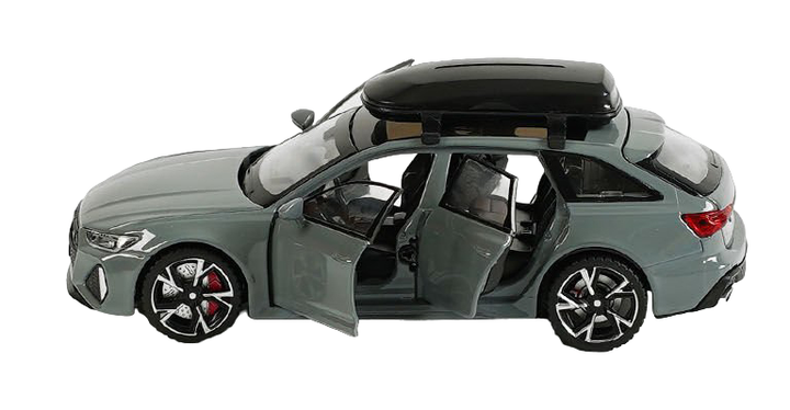 Машинка металлическая детская Audi RS6 Quattro Auto Expert Серый - Фото 6 Машинка металлическая детская Audi RS6 Quattro Auto Expert Серый - изображение 6