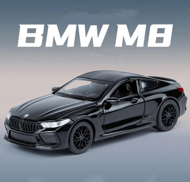 Машинка металлическая детская BMW M8 Coupe Auto Expert Черный - Фото 6 Машинка металлическая детская BMW M8 Coupe Auto Expert Черный - изображение 6