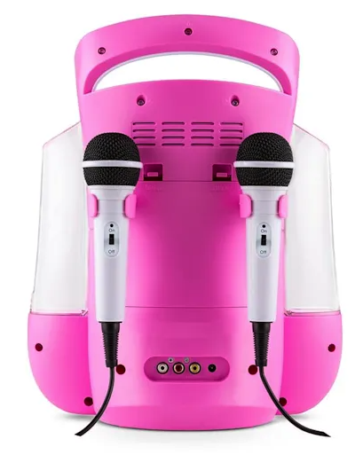 Дитяча караоке-система Auna Kara Liquida, CD, USB, MP3, світлодіодний фонтан, 2 мікрофони - Фото 4 Дитяча караоке-система Auna Kara Liquida, CD, USB, MP3, світлодіодний фонтан, 2 мікрофони - зображення 4