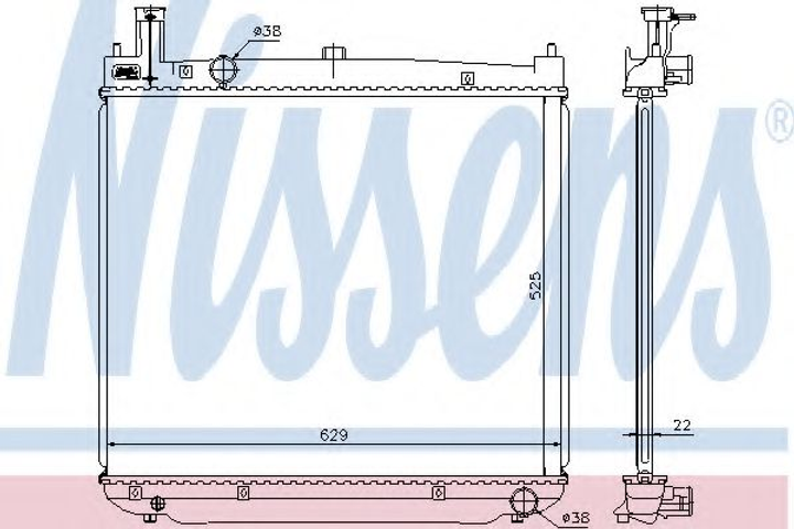 Радиатор TY HI-ACE(01-)2.5 TD(+)[OE 16400-30110] Nissens (64649A) - изображение 1