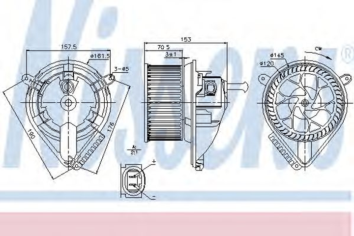 Вентилятор салона Nissens (87095) - изображение 1