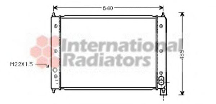 Радіатор охолодження двигуна VW TRANSP/SYNCR 81-90 (Van Wezel) Van Wezel (58002034) - зображення 1