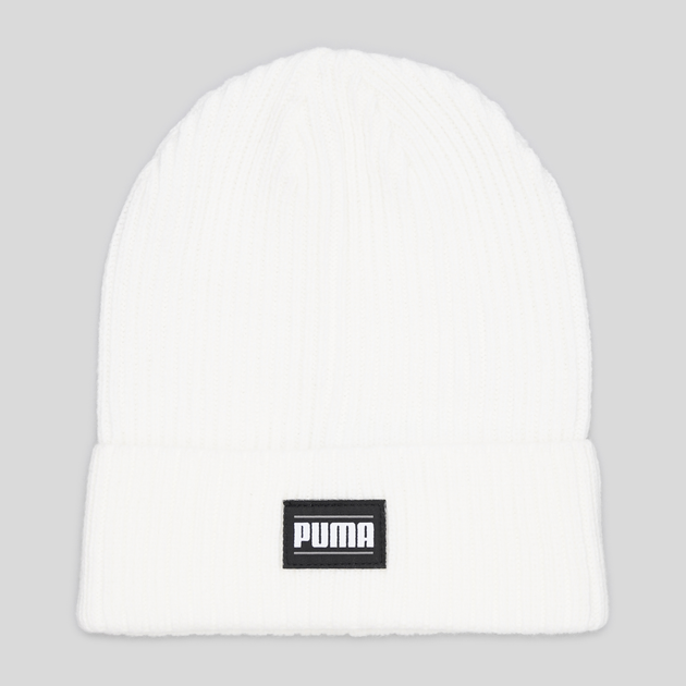 Акція на Шапка жіноча Puma Ribbed Classic Cuff Beanie 02403806 One Size Warm White від Rozetka