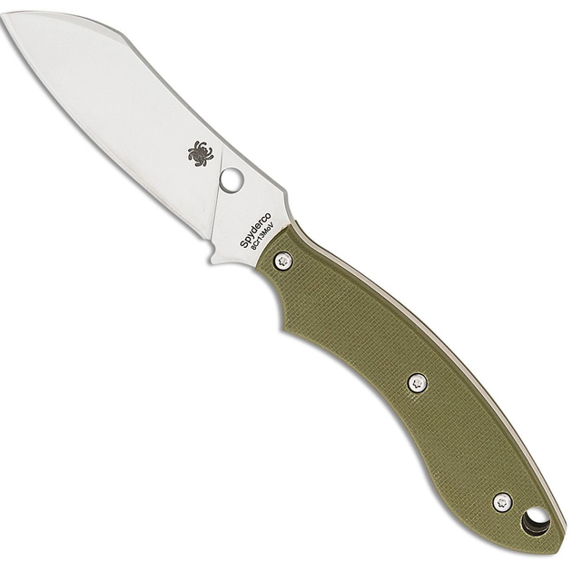Нож с фиксированным клинком Spyderco Stok G-10 Drop Point green FB50GPOD - изображение 1