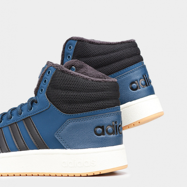 Zimowe sneakersy męskie wysokie ocieplane adidas Hoops 2.0 Mid GZ7939 40.5 (7UK) 25.5 cm Granatowe (4064047615401) - obraz 4