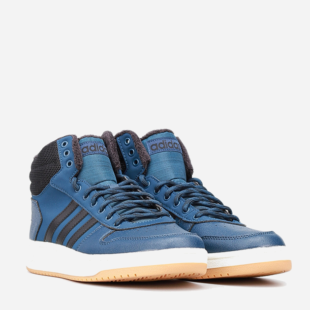 Zimowe sneakersy męskie na platformie wysokie ocieplane Adidas Hoops 2.0 Mid GZ7939 43.5 (9UK) 27.5 cm Granatowe (4064047615333) - obraz 2