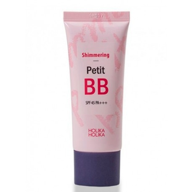 Сияющий ББ крем для тусклой кожи лица Holika Holika Shimmering Petit BB ...